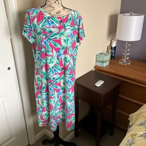 Tropical print dress